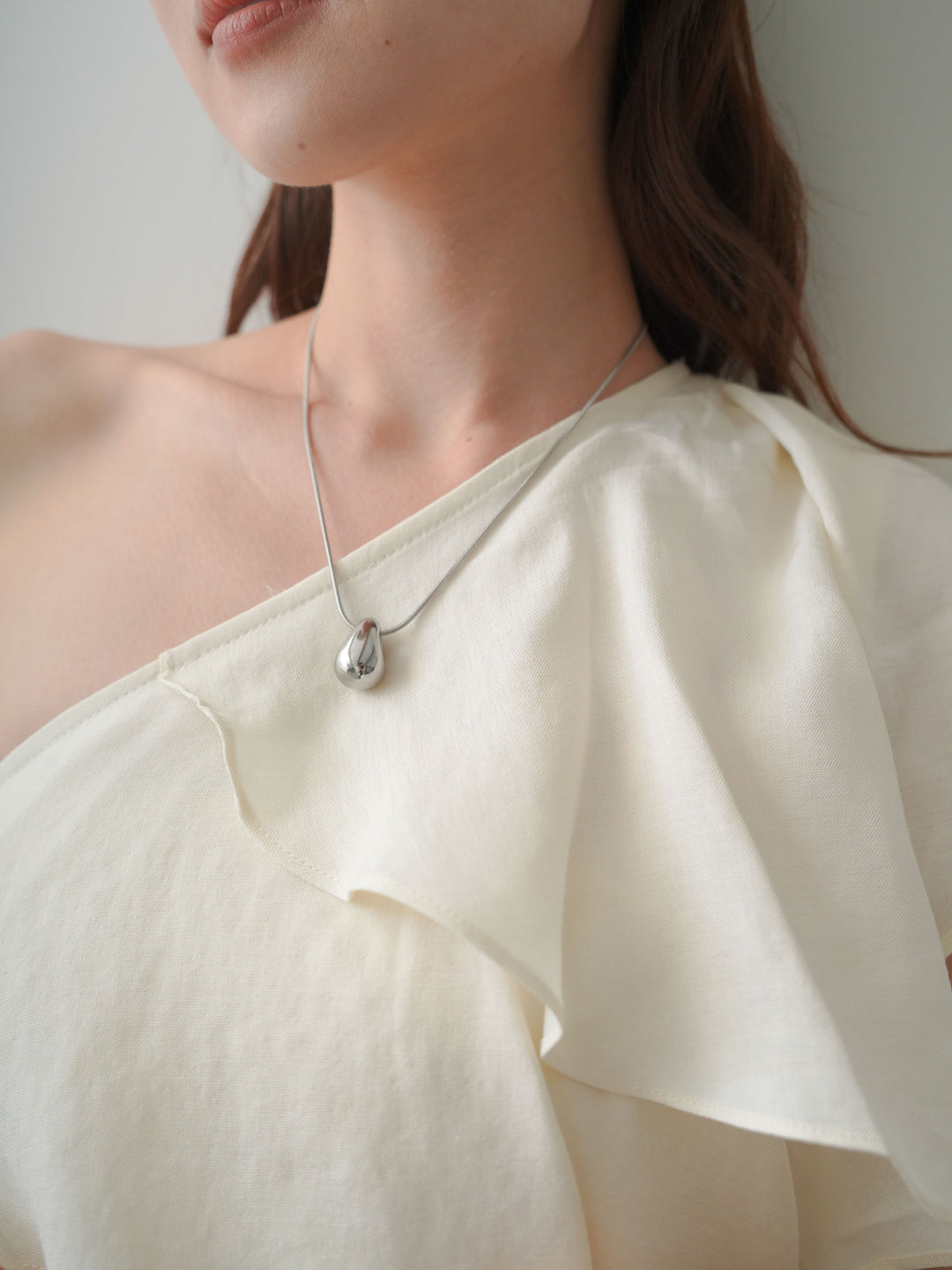 [予約]ドロップモチーフネックレス/silver