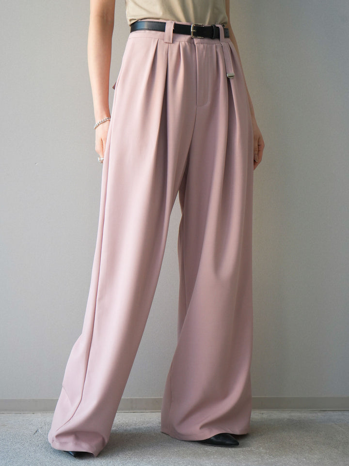 [予約]ベルト付キーホルダーモチーフワイドパンツ/pink