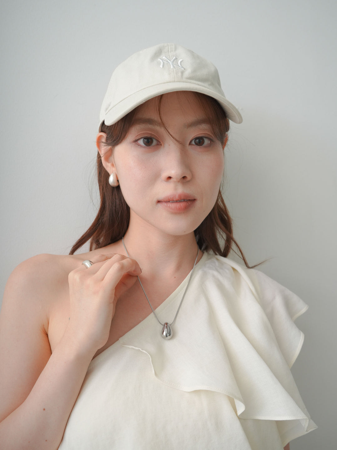 [予約]ドロップモチーフネックレス/silver