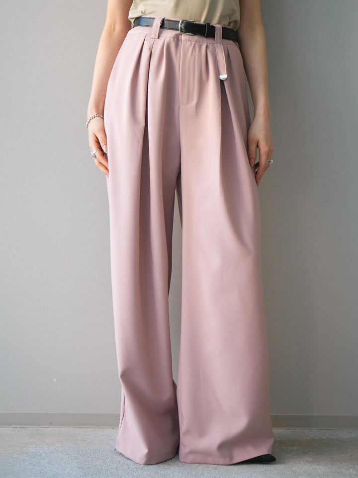 [予約]ベルト付キーホルダーモチーフワイドパンツ/pink