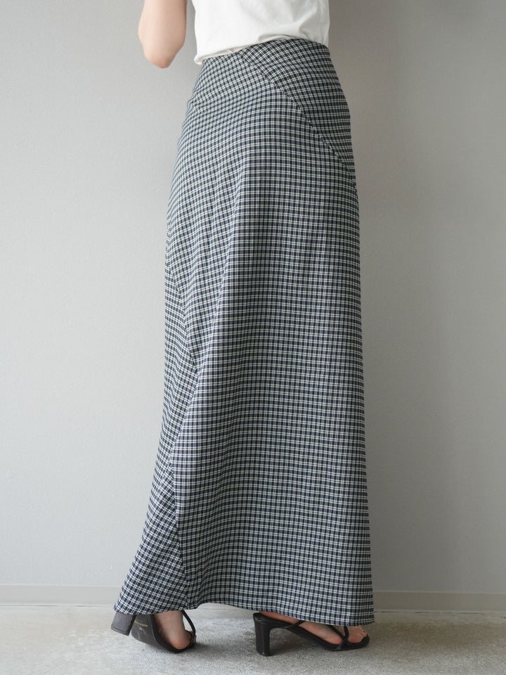 [予約]サイド巻きツイルスカート/チェック