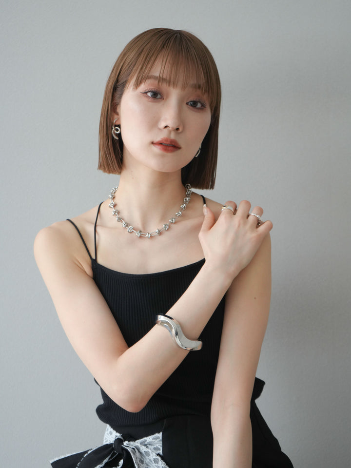 [予約]デザインノットチェーンネックレス/シルバー