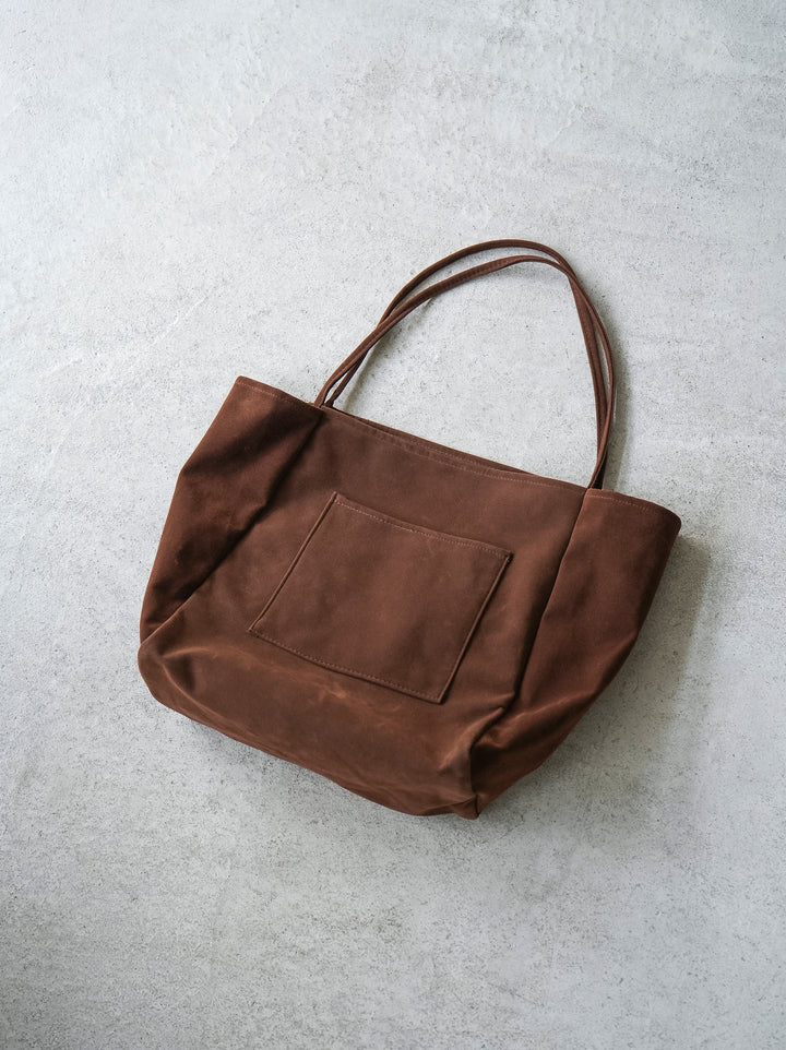 [予約]スエードビッグトートBAG /ブラウン