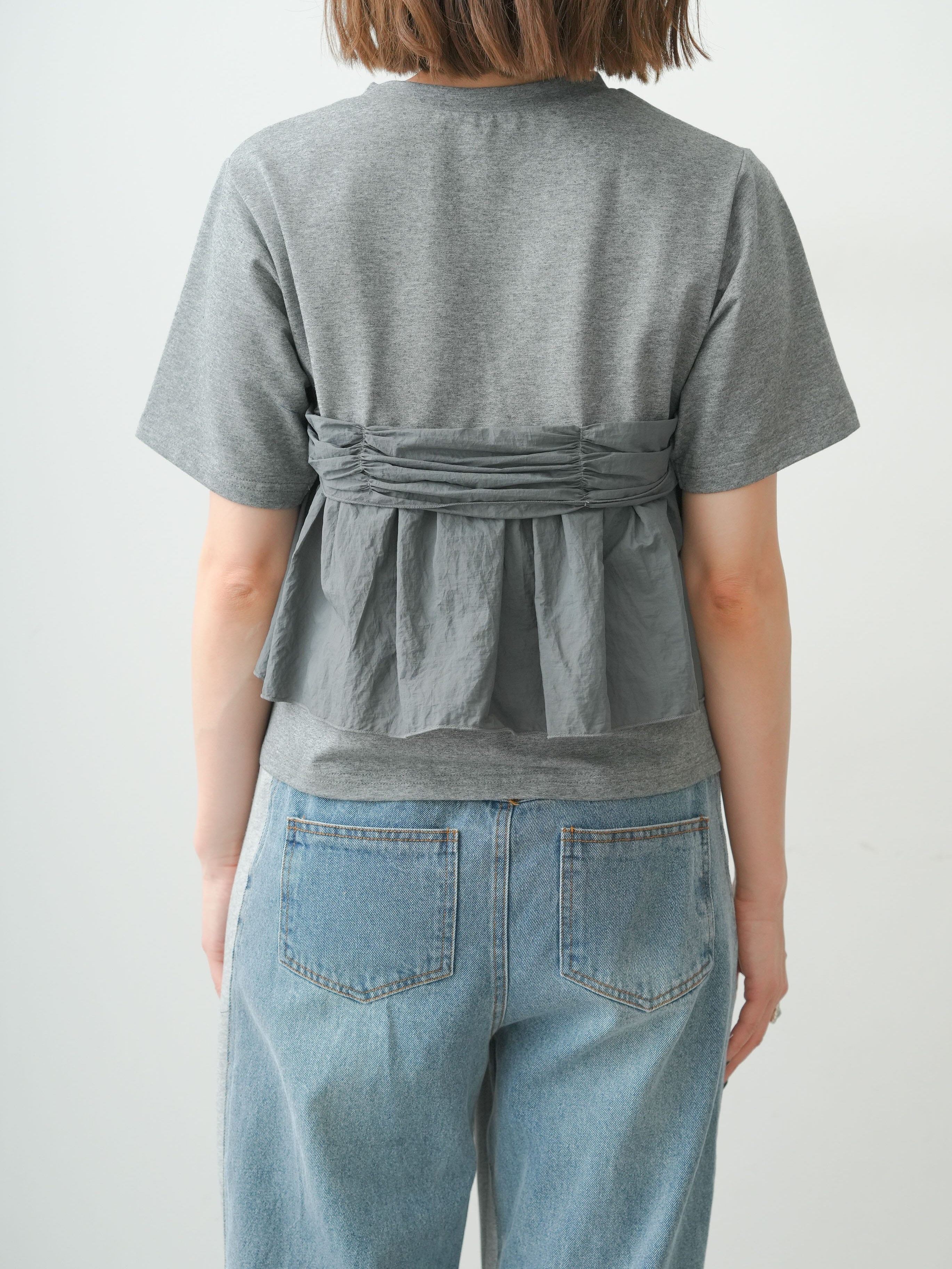 予約]ナイロンドッキングツイストTEE /gray – Lumier
