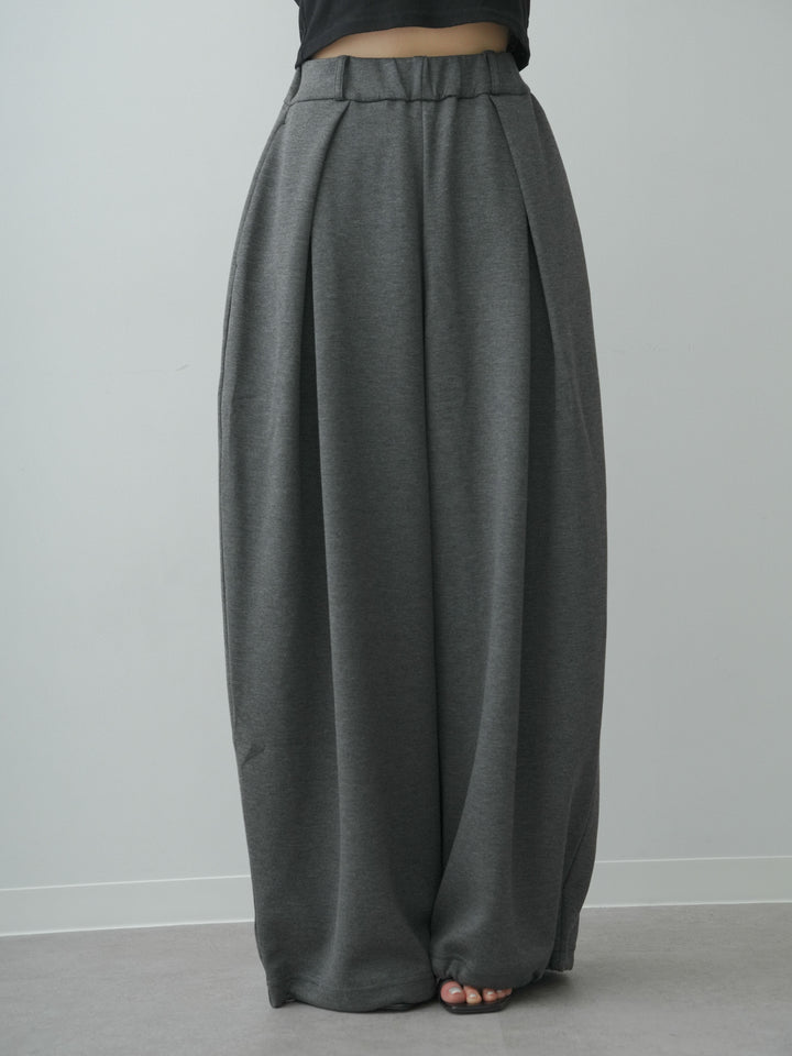 [予約]ボンディングドロストタックパンツ/charcoal