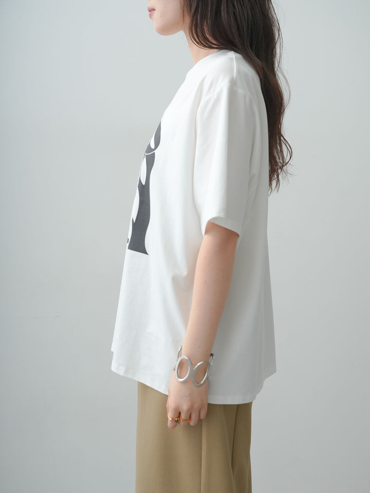 [予約]クールタッチアートロゴオーバーTEE/black