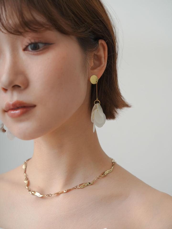 [予約]シェルドロップピアス/gold