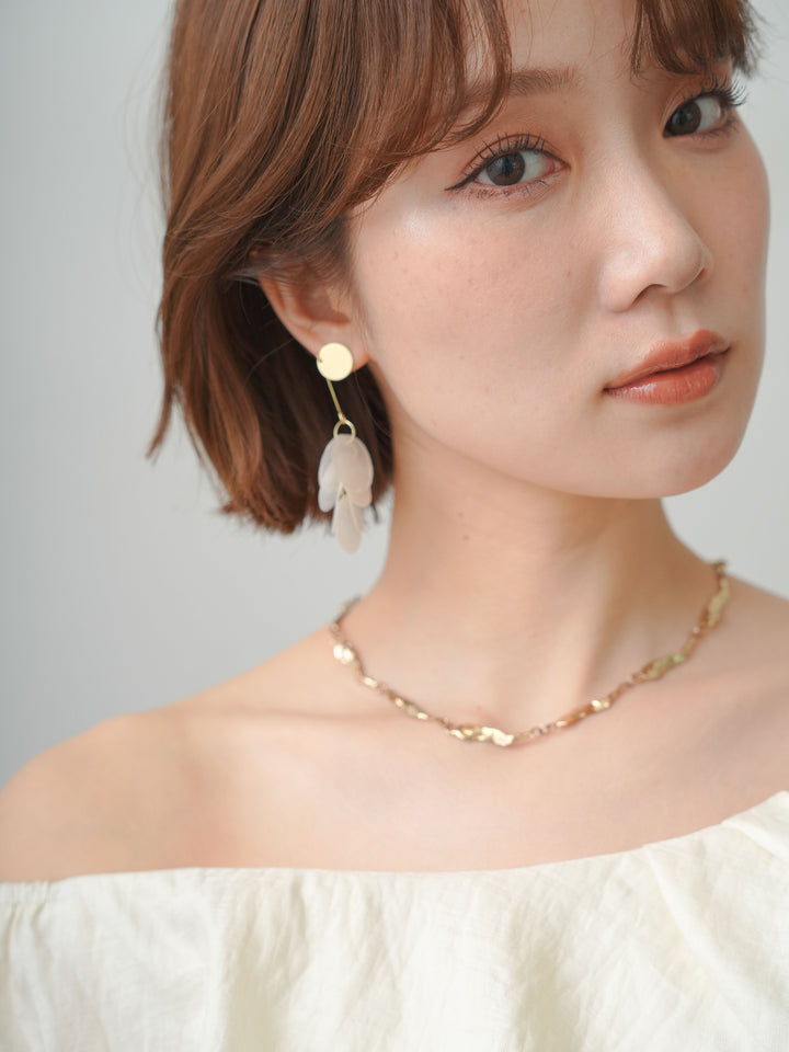 [予約]シェルドロップピアス/gold