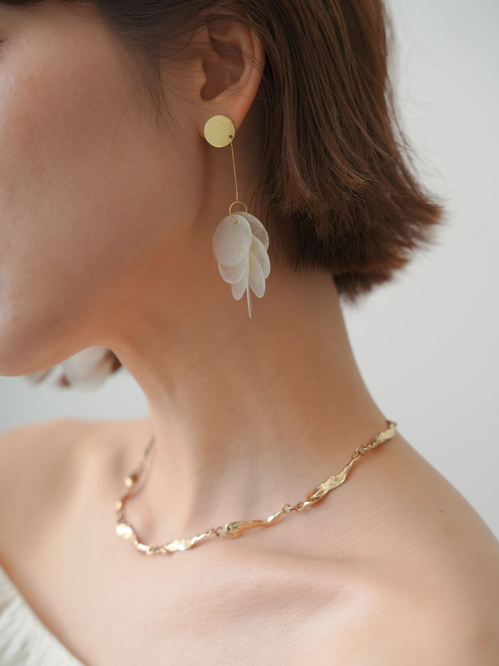 [予約]シェルドロップピアス/gold