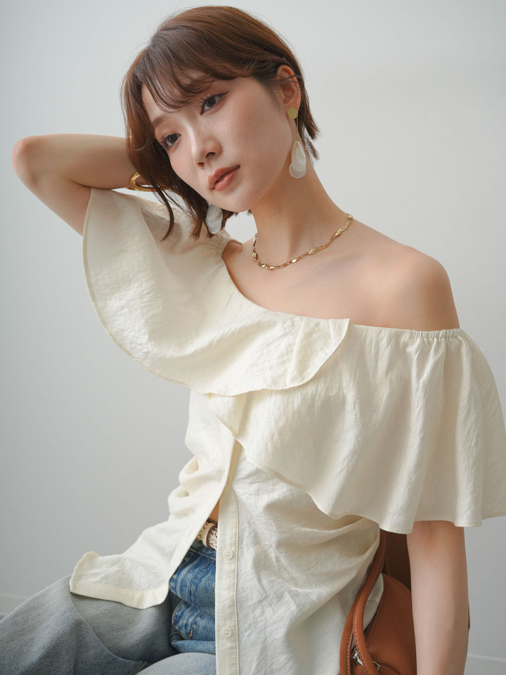 [予約]シェルドロップピアス/gold