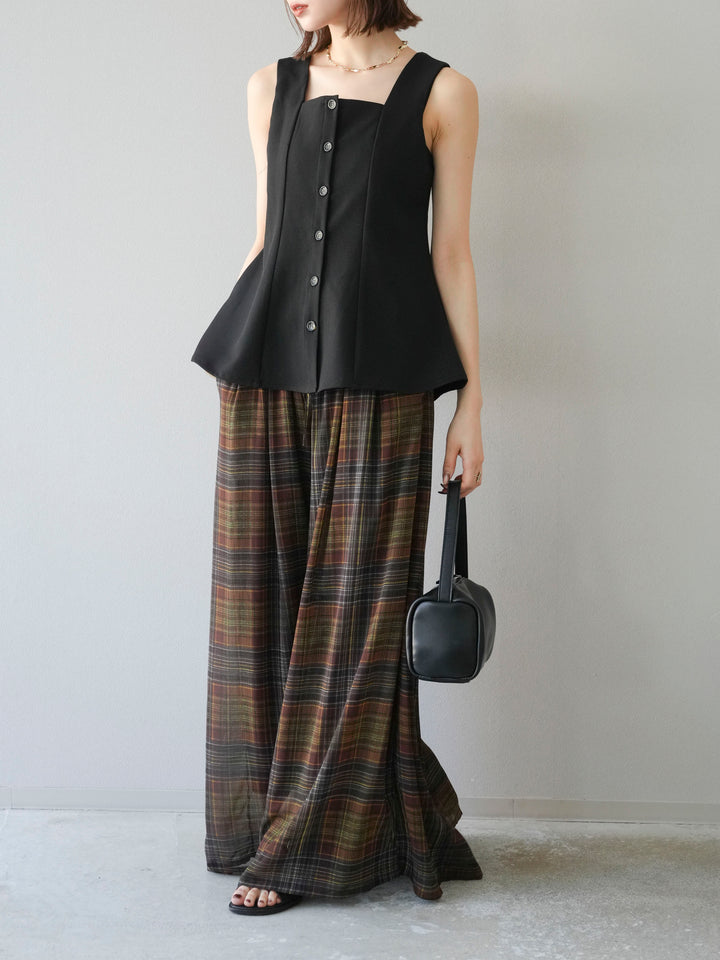 [予約]ペプラムベスト/ブラック