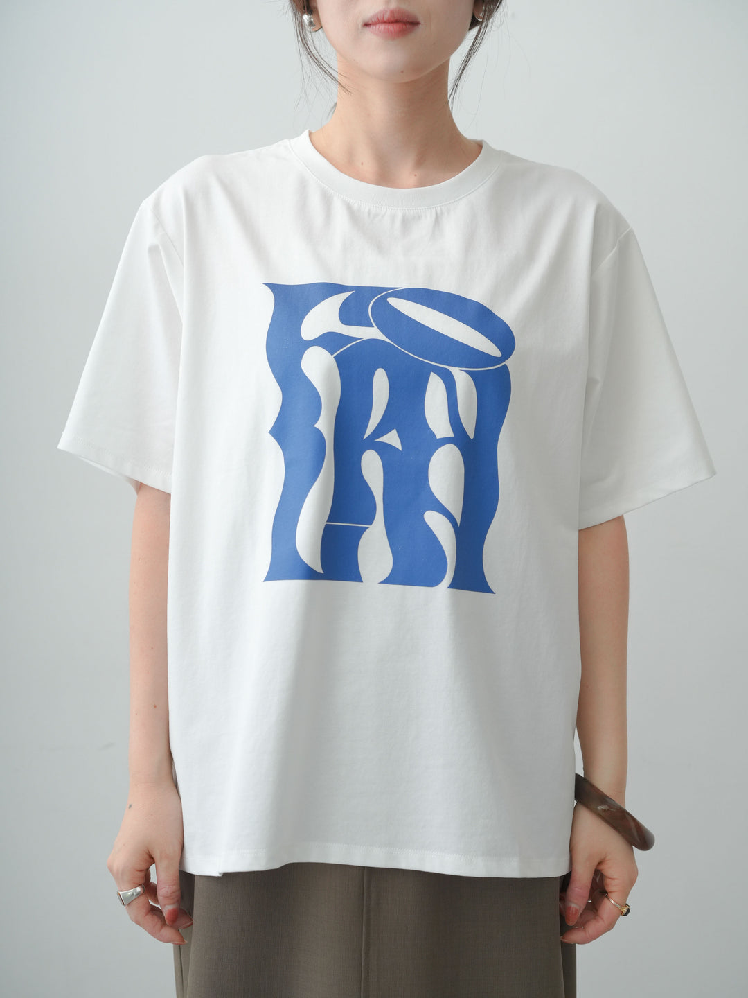 [予約]クールタッチアートロゴオーバーTEE//blue