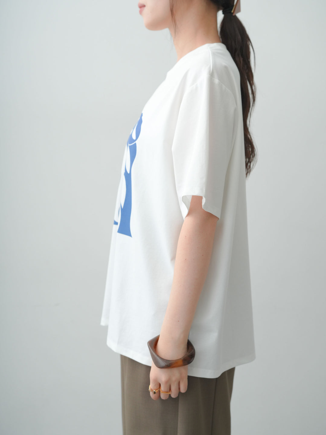 [予約]クールタッチアートロゴオーバーTEE//blue