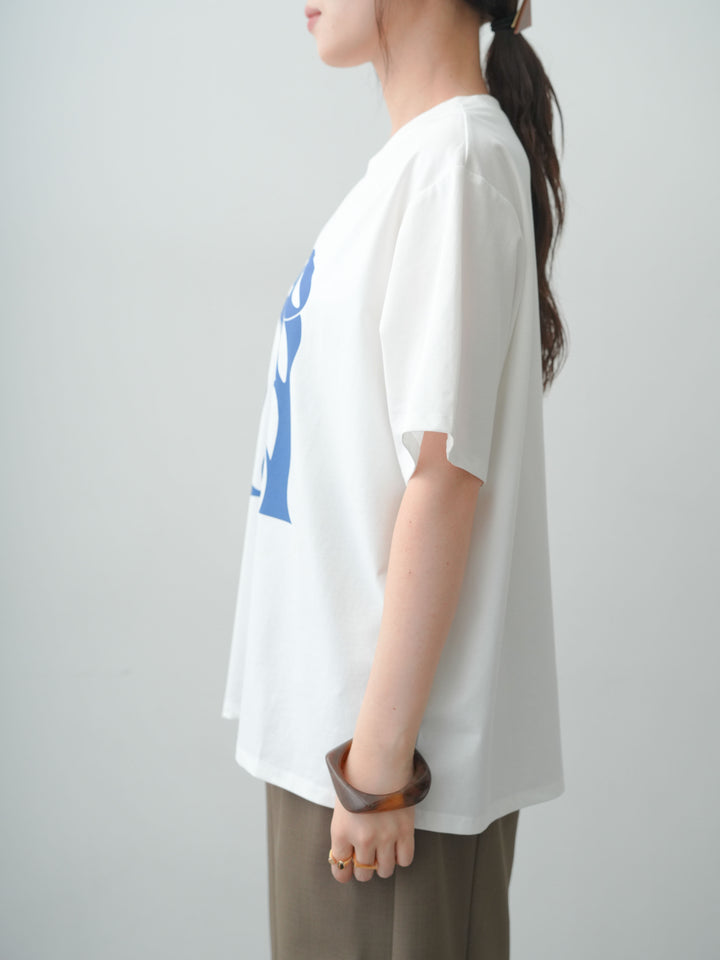 [予約]クールタッチアートロゴオーバーTEE//blue