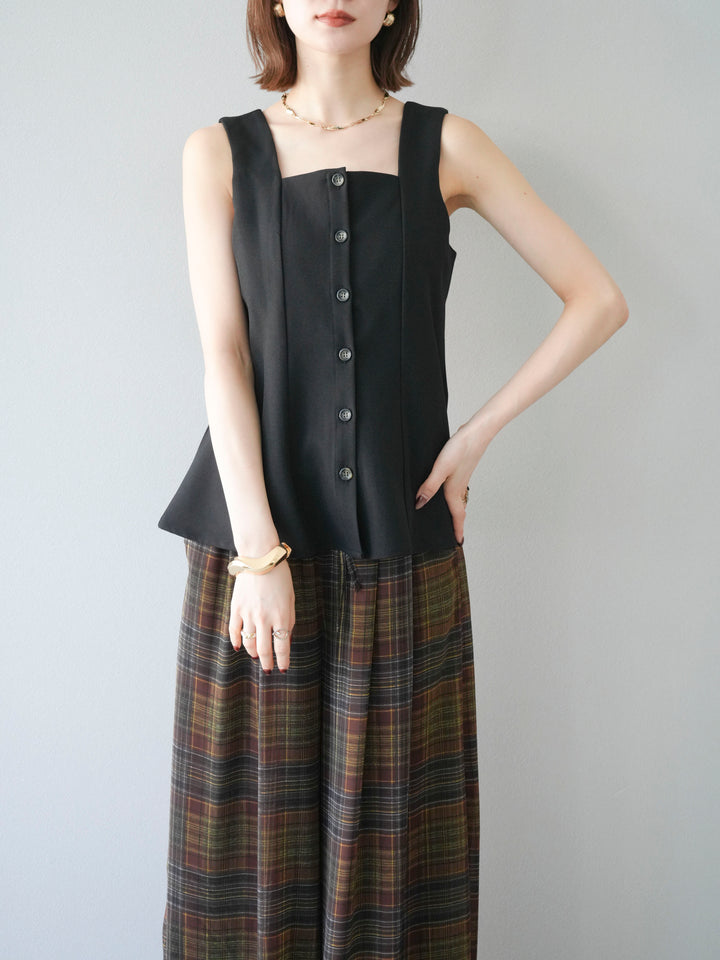 [予約]ペプラムベスト/ブラック