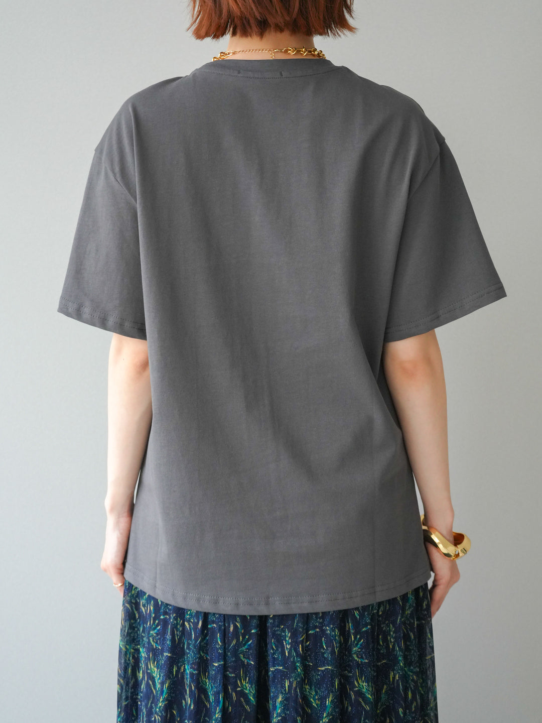 [予約]ドッグフォトTEE/charcoal