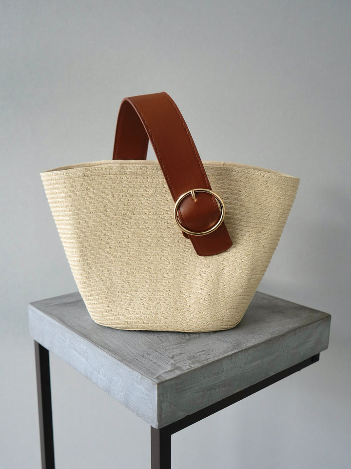 [Pre-order] One-handle paper basket bag/natural