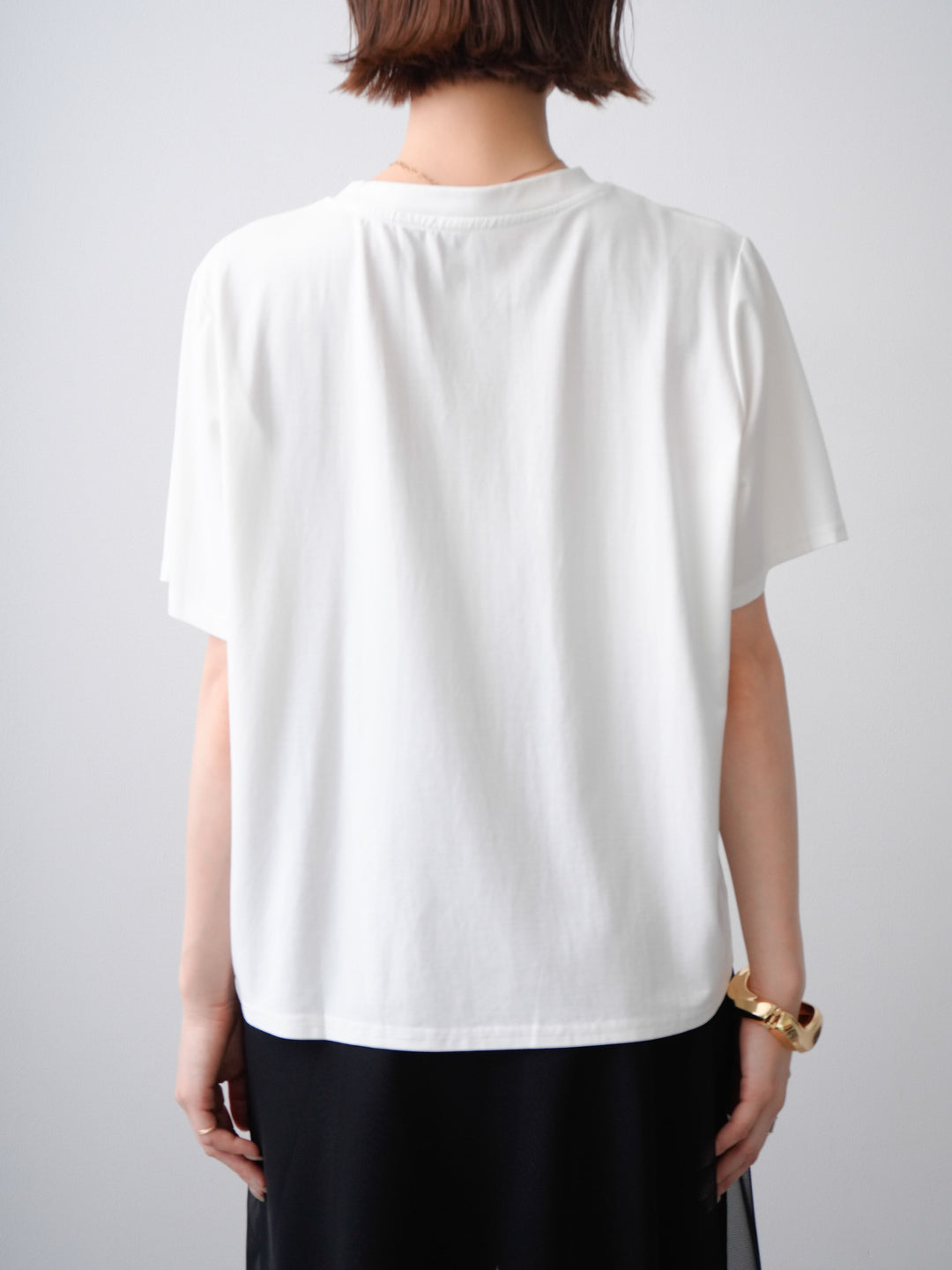 [予約]ラッフルドッキングTEE/white