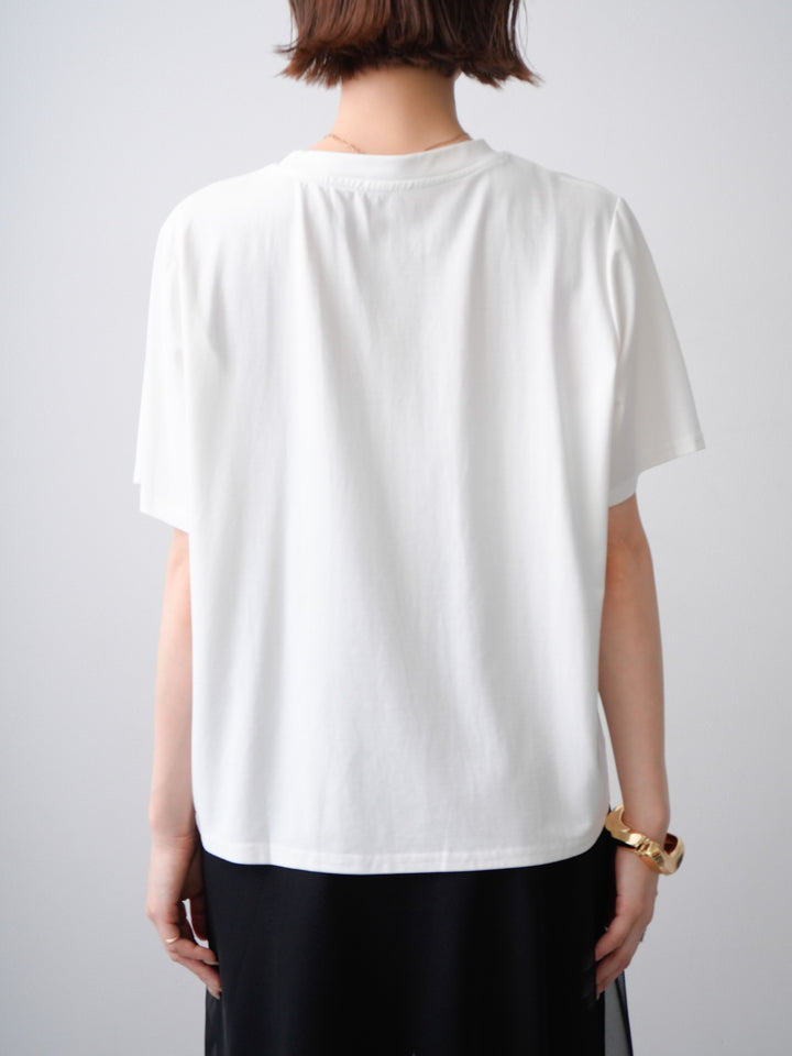 [予約]ラッフルドッキングTEE/white