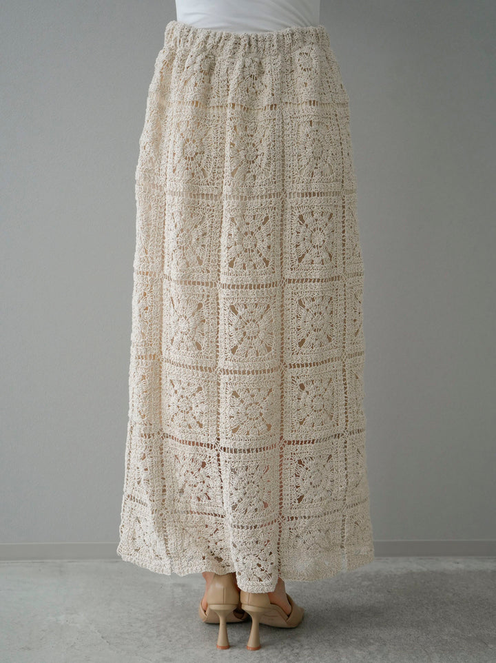 [Pre-order] Crochet skirt/beige