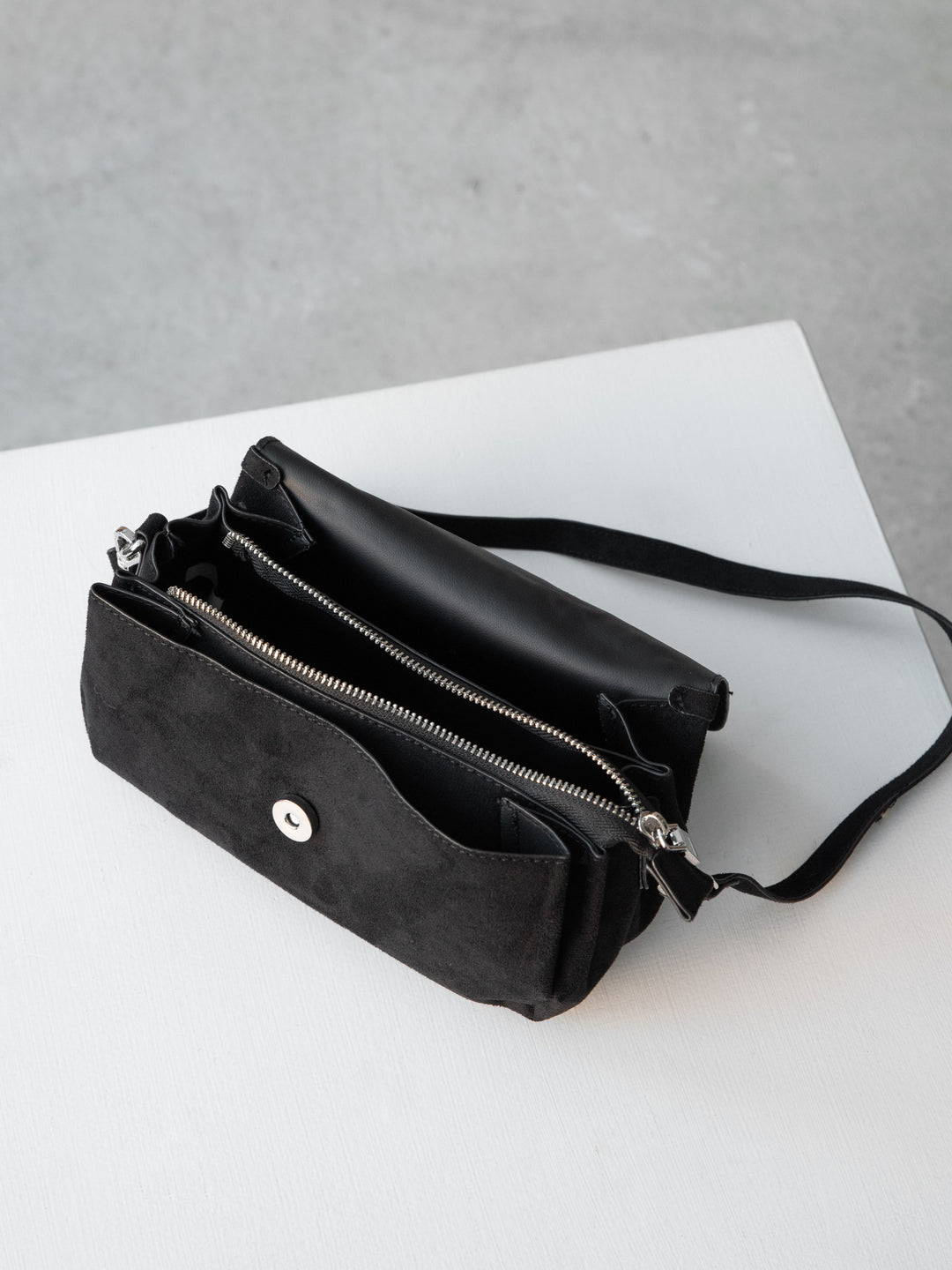[予約]2WAYショルダースエードミニBAG/black