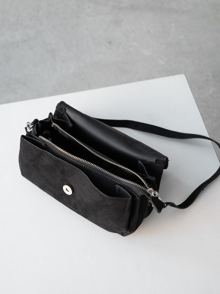 [予約]2WAYショルダースエードミニBAG/black