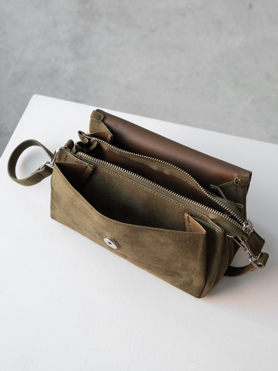 [予約]2WAYショルダースエードミニBAG/green