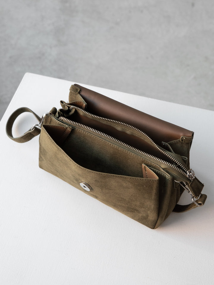 [予約]2WAYショルダースエードミニBAG/green