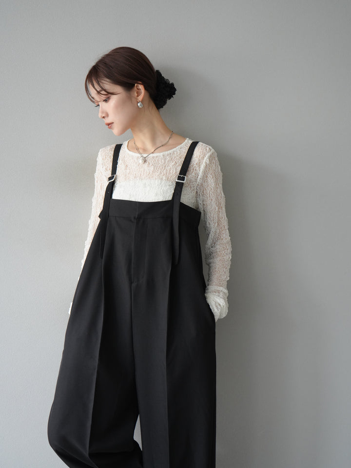 [預訂] 斜紋熊連身衣/黑