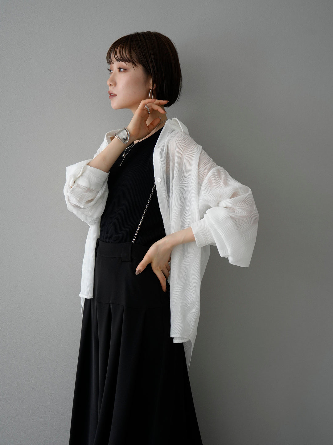 [Pre-order] Willow Wave Overshirt/White