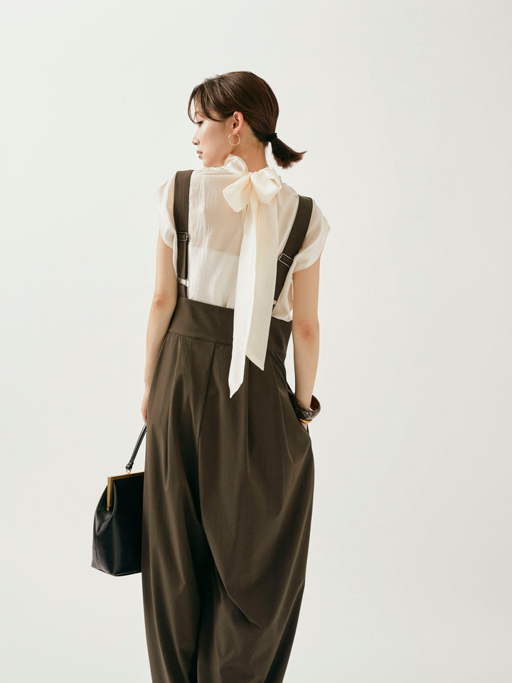 [予約]ICE TOUCH コクーンサロペット/イエローブラウン