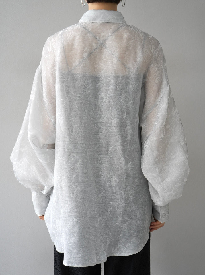 [Pre-order] Nuance Chiffon Volume Sleeve Shirt/Off White