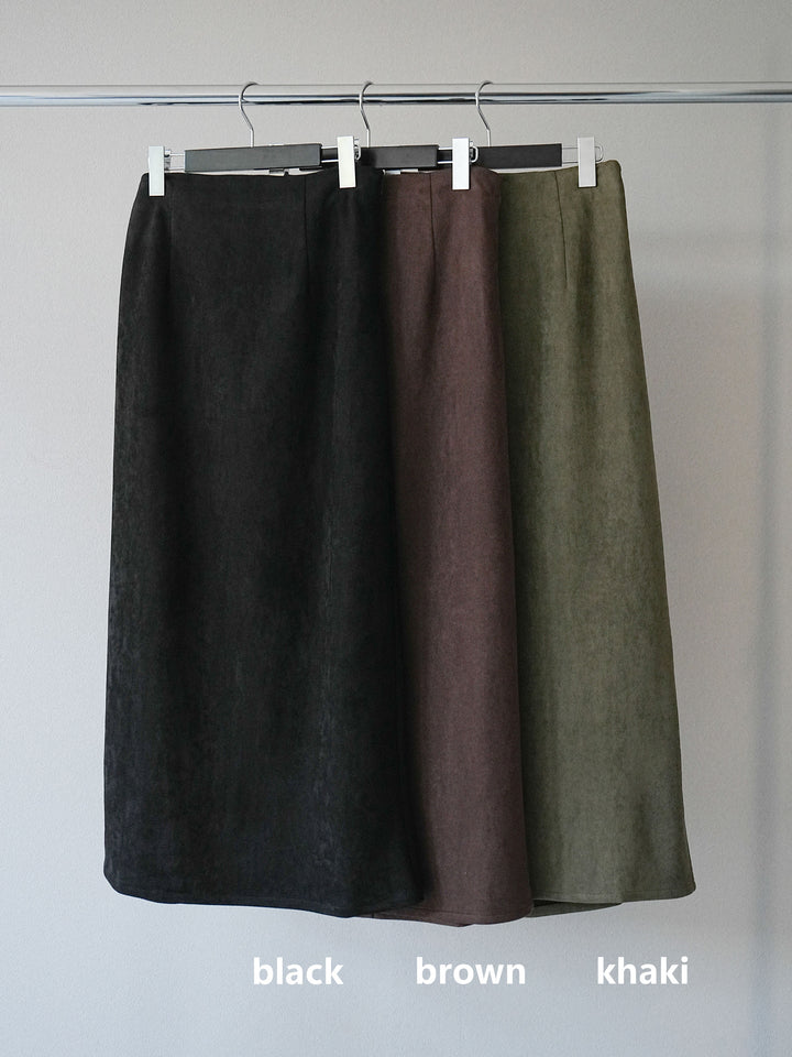 [SET]スウェードビスチェ+スウェードIラインスカート(2set)