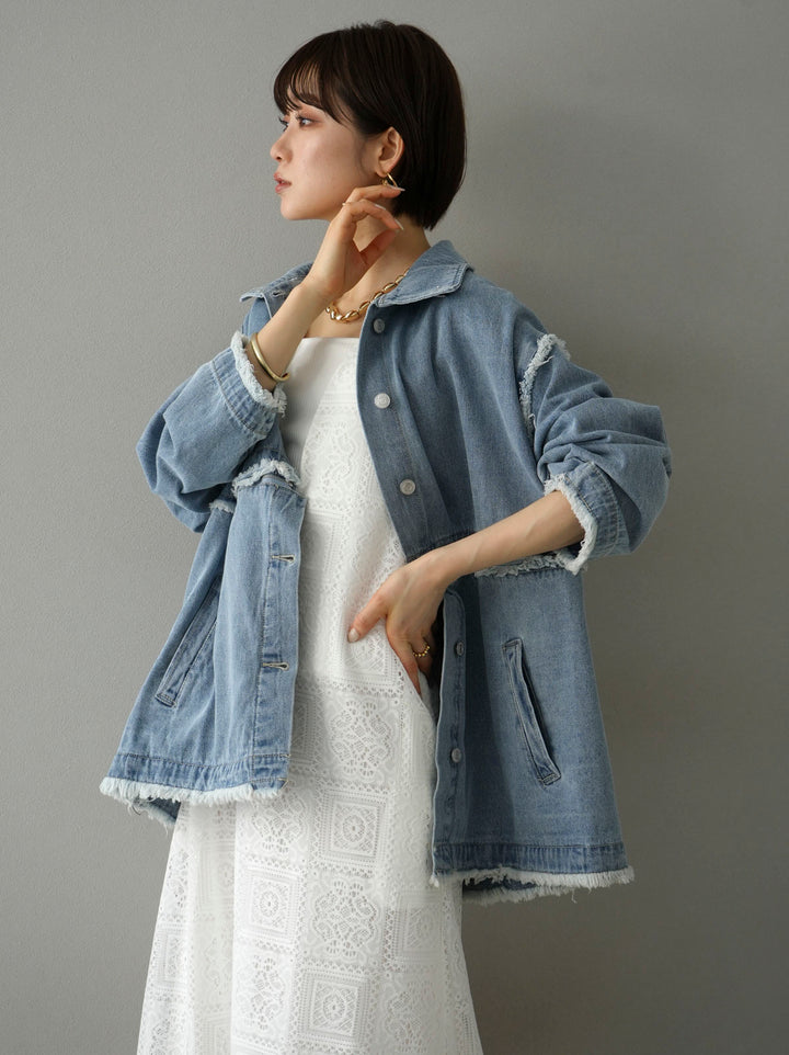 [SET] 2WAY denim stand collar jacket + 2WAY denim stand collar jacket (2set)