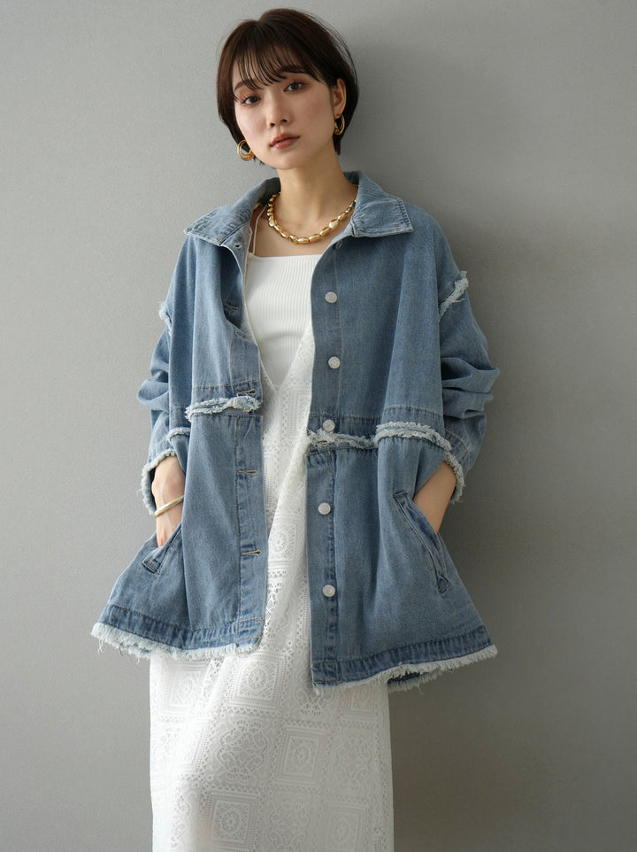 [SET] 2WAY denim stand collar jacket + 2WAY denim stand collar jacket (2set)