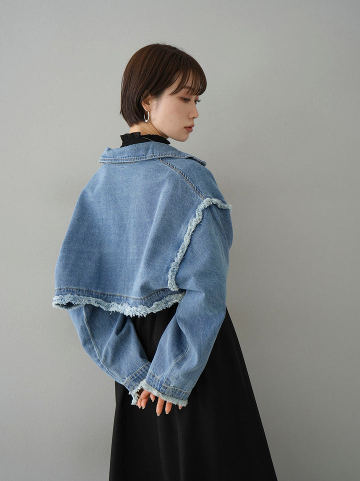 [SET] 2WAY denim stand collar jacket + 2WAY denim stand collar jacket (2set)