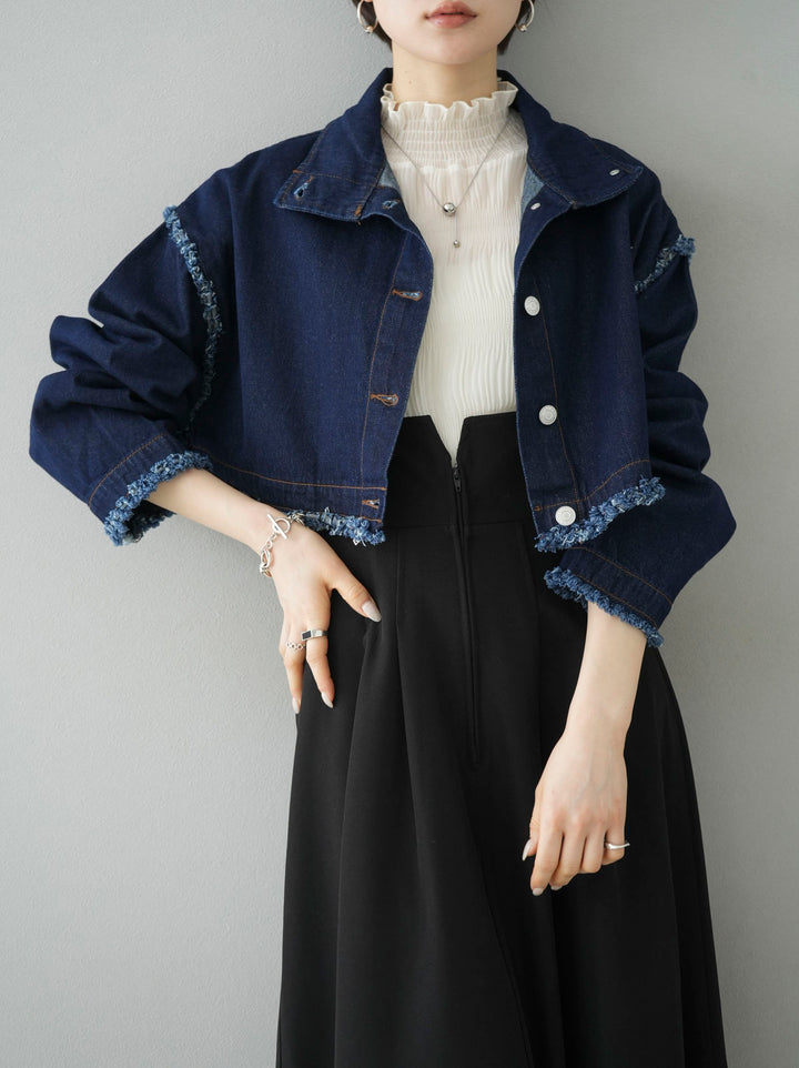 [SET] 2WAY denim stand collar jacket + 2WAY denim stand collar jacket (2set)