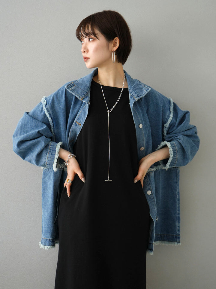 [SET] 2WAY denim stand collar jacket + 2WAY denim stand collar jacket (2set)