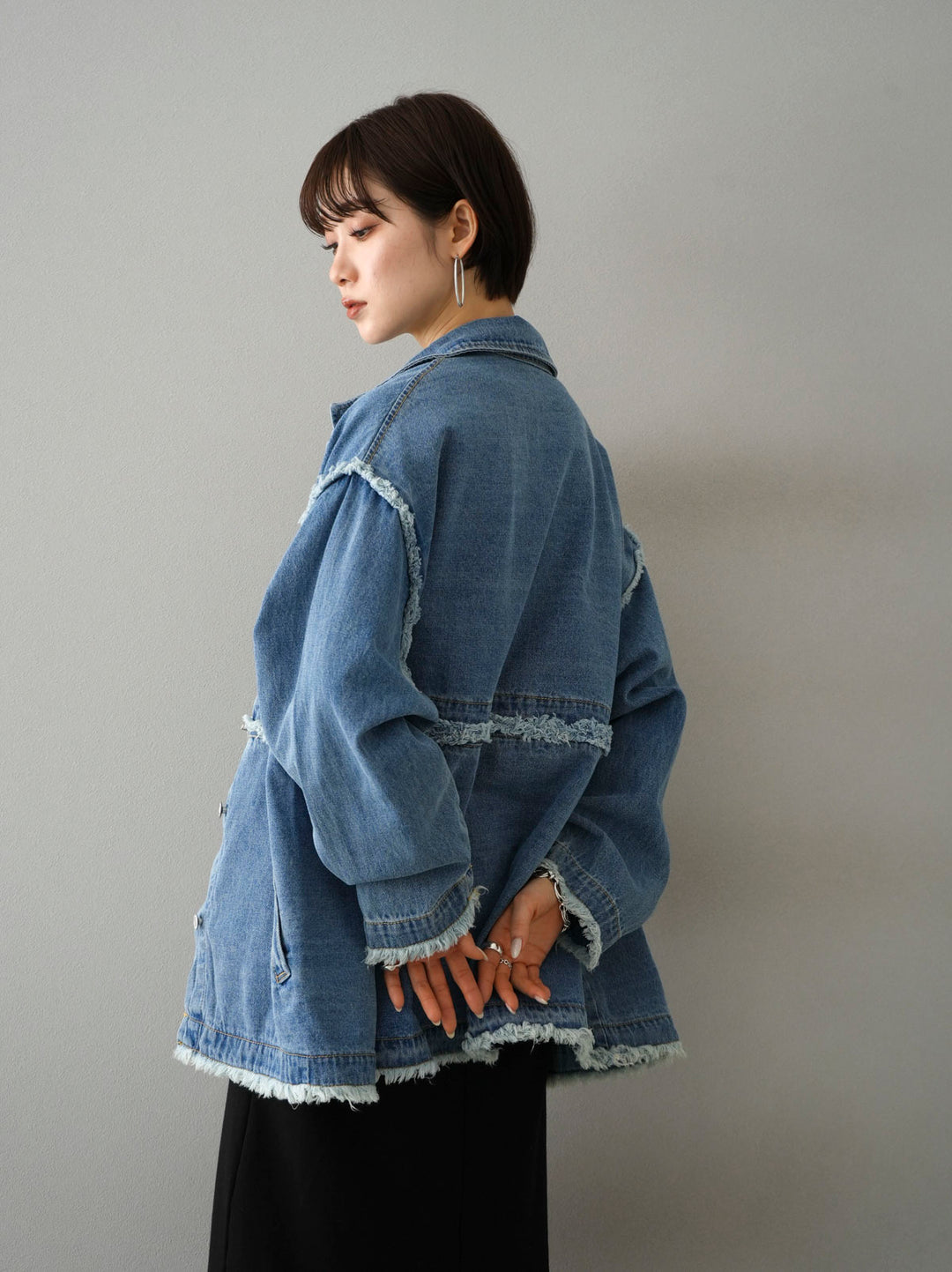 [SET] 2WAY denim stand collar jacket + 2WAY denim stand collar jacket (2set)