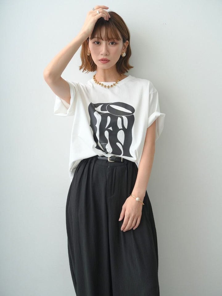[SET]クールタッチアートロゴオーバーTEE+選べるアクセセット(2set)