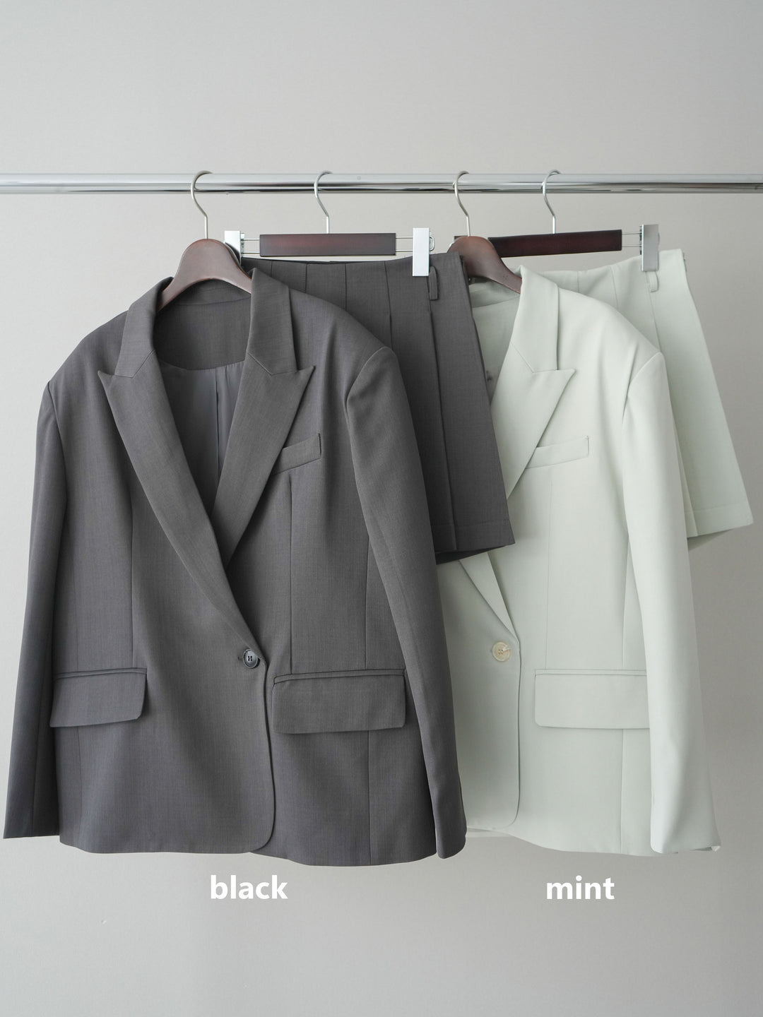 [SET]オーバージャケット＆キュロットSETUP+ビックカラーラッフルレーストップス(2set)