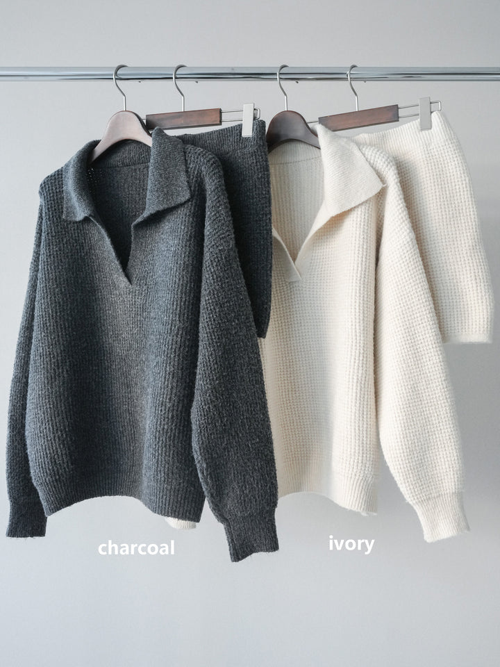 [SET]ポロニットプルオーバー＆ショートパンツSET UP+ポロニットプルオーバー＆ショートパンツSET UP(2set)