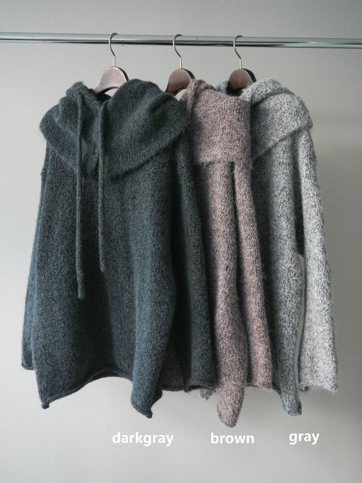 [SET]バラクラバSETニットプルオーバー+ベルトループデザインワイドパンツ(2set)