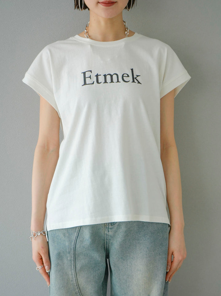 [Pre-order] 'Etmek' Print French Sleeve T-shirt/White