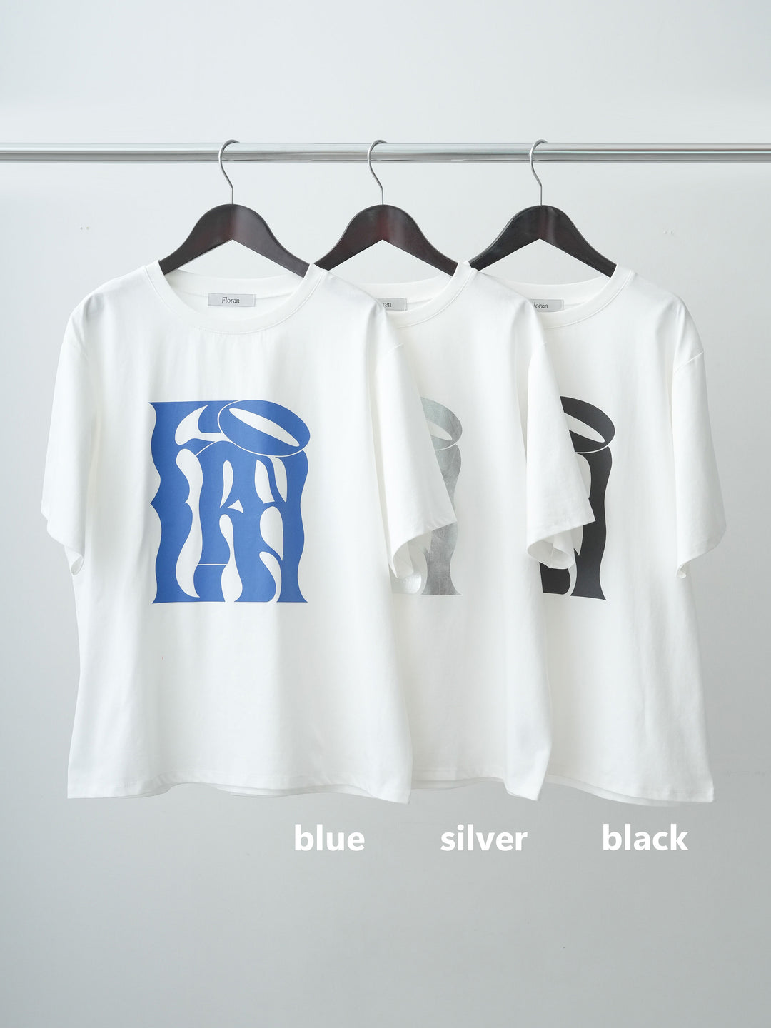 [SET]クールタッチアートロゴオーバーTEE+ニュアンスウォッシュカーブデニム(2set)