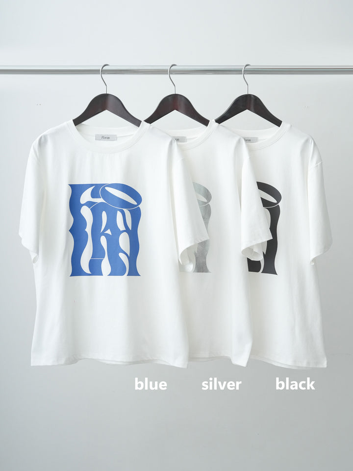 [SET]クールタッチアートロゴオーバーTEE+クレープデシンフラップ付きストレートスカート(2set)