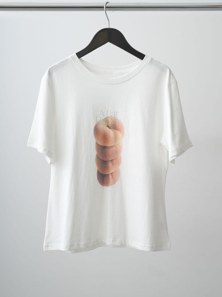 [SET]ピーチフォトTEE+ベルト付キーホルダーモチーフワイドパンツ(2set)