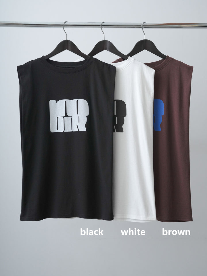 [先行販売！]ショルダータックノースリーブオーバーTEE+ショルダータックノースリーブオーバーTEE(2set)