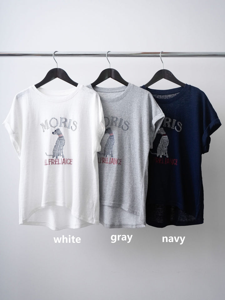 [SET]ドッグエンブロイダリーTEE+クロシェマキシスカート(2set)