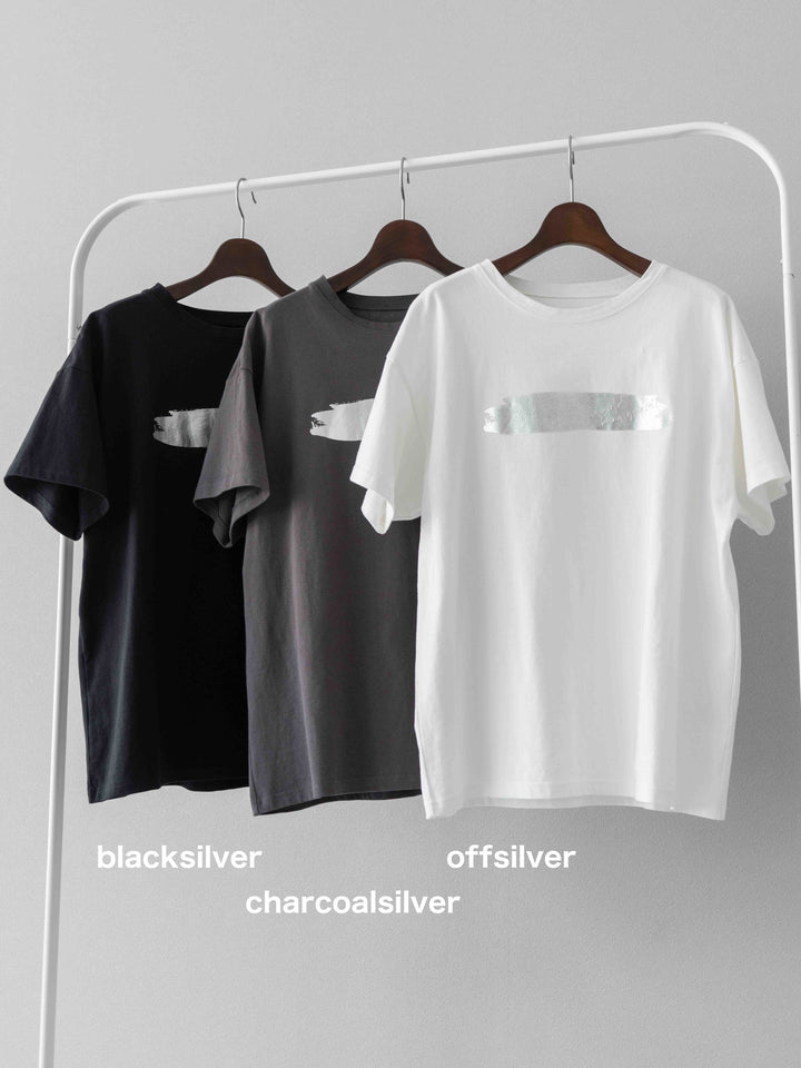 [SET]箔プリントTシャツ+箔プリントTシャツ(2set)